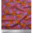 thumbnail image 1 of Soimoi Brown Cotton Poplin Fabric Shells Ocean Print Sewing Fabric Yard 56 Inch Wide, 1 of 1