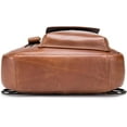 thumbnail image 3 of BULLCAPTAIN Bolso Cruzado de Cuero Genuino para Hombre, Mochila Cruzada con Correa Ajustable, Cierre de Zíper, Marrón, 3 of 7