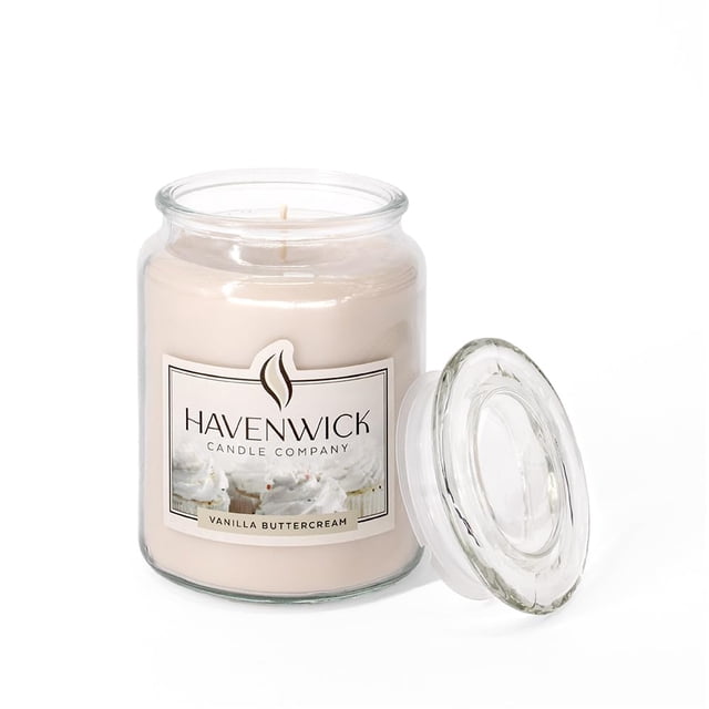 Tarro grande de crema de mantequilla y vainilla de Candle Havenwick, 650 ml
