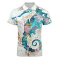 thumbnail image 4 of Seahorse Seaweed Men Zipper T-shirt Summer Casual Short Sleeve T-shirt Top, 4 of 7