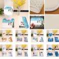 thumbnail image 2 of 3PCS Bath Rug Set Fashion Xmas Print Decorative Toilet Rug Toilet Lid Cover for Christmas, 2 of 8