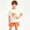 Orange, variant on Boys Girls 2-Piece Soccer Graphic Outfit (6 Months-12 Years) Waffle Knit Short Sleeve Top and Relaxed Shorts Set For Toddler and Kids Blue 2T
