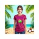 thumbnail image 1 of Playera Blusa De Palm Beach Surf Club – Vibra Tropical con Sabor a Coco Color Rosa Dorado Talla Extra Grande Marca Emil SaEs, 1 of 4