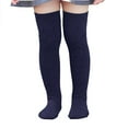 thumbnail image 2 of 4 Pairs Girls Knee High Socks School Uniform Socks Long Socks for Girls Seamless Cotton Toddler Soccer Socks Dress Socks for 3-12 Years, 2 of 11
