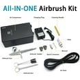 thumbnail image 2 of Airbrush Kit with Air Compressor, 55PSI High Pressure Dual-Action Air Brush Gun, Airbrush Spray Gun Set for Models Painting, Makeup, Cakes, Tattoo, Nails Art, 2 of 5