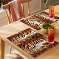 thumbnail image 4 of Black And Brown Leopard Placemats Set&nbsp;of&nbsp;6 Abstract Vintage White Animal Prints Heat Insulation Washable Place Mats, Non-Slip Table Mats for Dining Table Party Kitchen Decor,13x19 Inch, 4 of 9