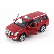 2017 Cadillac Escalade, Red - Welly 24084/4D - 1/24 Scale Diecast Model Toy Car (Brand New but NO BOX)