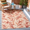 thumbnail image 3 of Safavieh Courtyard Alannis Botanical Indoor/Outdoor Area Rug, Beige/Terracotta, 5'3" x 7'7", 3 of 12