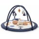 thumbnail image 1 of LULLABY - Tapete de gimnasio de algodón para bebé, tapete para el tiempo de barriga, 100% algodón suave con 6 juguetes desmontables para el tiempo de barriga, lavable a máquina, de desarrollo, 1 of 5