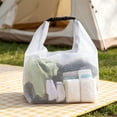 thumbnail image 2 of Mesh Shower Caddy Bag Portable Quick Dry For Bathroom And Beach Use, Travel Toiletry Bag With Adjustable Buckle Handle Strap, Hanging Organizer For Gym Swimming And Camping Trips, 2 of 6