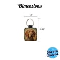 thumbnail image 5 of Wirehaired Vizsla Dog Art Nouveau Faux Leather Square Keychain, 5 of 7
