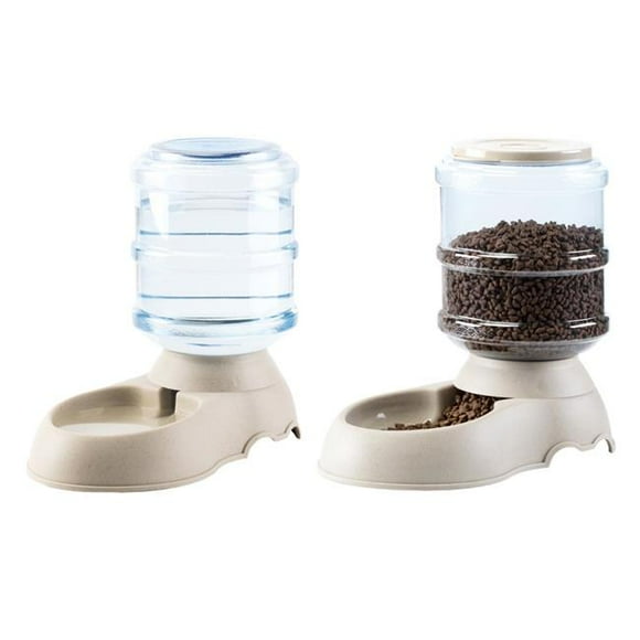 PawsMark QI003699.P 12 x 7 x 12.5 in. Automatic Self Dispensing Gravity Pet Feeder & Waterer for Cats & Dogs