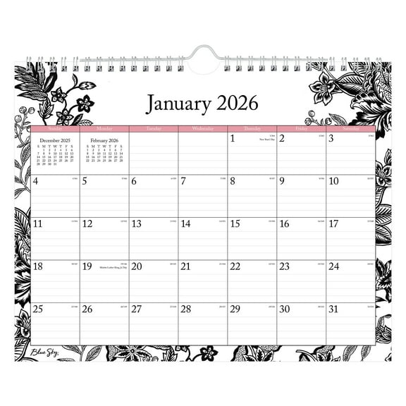 2026 Blue Sky Monthly Wall Calendar, 11" x 8-3/4", Analeis, January To December, 100028