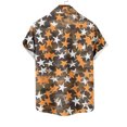 thumbnail image 4 of VSSSJ Mens Hawaiian Shirts Star Graphic Button Down Short Sleeve Shirt Casual Tropical Holiday Beach Summer Shirt Gold XXXXXL, 4 of 4