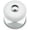 Chrome / White, variant on Rk International CK 313 Porcelain 1-1/4" Round Classic Flat Mushroom Cabinet Knob - Black