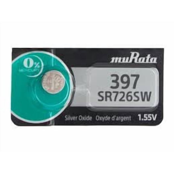 Sony Murata 397/396 - SR726 Silver Oxide Button Battery 1.55V - 5 Pack