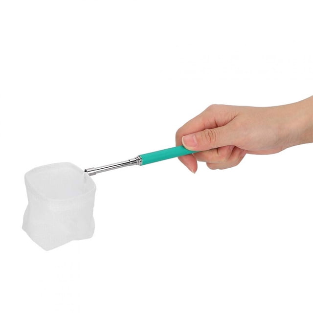 Filet Rétractable en Plastique, Filet Rétractable en Acier Inoxydable pour Aquarium de Poissons Filet Carré Vert
