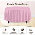thumbnail image 3 of Nvzi 12-Pack Premium disposable Plastic Tablecloth 84in. Round Table Cover - Pink, 3 of 4