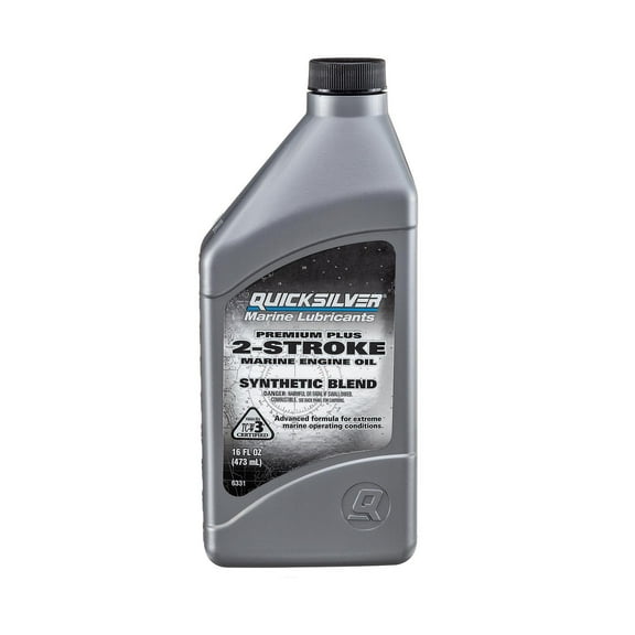 Quicksilver 8M0116447 Advanced Premium Plus TC-W3 2-Cycle Outboard Synthetic Blend Oil, 16oz Bottle