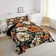 thumbnail image 3 of Homewish Female Men Women Vintage Rustic Floral 3 Pieces Queen Comforter Set,Chic Flowers Blossoms Ultra Soft Bedding Sets,Retro Exotic Luxury Style Bedding Comforter Set Breathable, 3 of 8