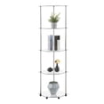 thumbnail image 2 of Designs2Go Classic Clear Glass Five-Tier Corner Tower with Stainless Steel Legs, 2 of 8