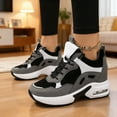 thumbnail image 2 of Women's Platform Sneakers Wedges  Lace Up Shoes Increase Fashion Sneakers for Womens Girls, 2 of 6