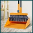 thumbnail image 6 of 1 Pc Broom with Dustpan Combo Set, Dust Pan and Broom Set, Long Handle Broom with Stand Up Dustpan Combo Set for Office Home Kitchen Lobby Floor Use Foldable Design, 38 Inch, Orange, 6 of 7