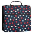 thumbnail image 5 of FORMRS Zipper Binder with Shoulder Strap 2-inch Ring 500 Sheet Capacity File Bag, Red White Stars, 5 of 5