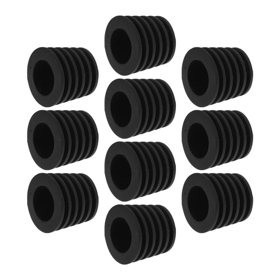 LEORX 10Pcs Silicone Wine Bottle Stoppers Airtight Reusable Bottle Plugs Black