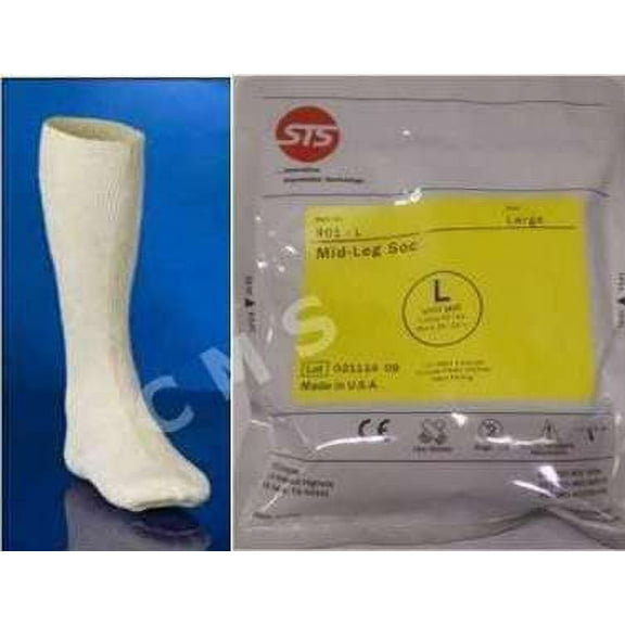 STS Foot Orthotics Casting Impression Mid-Leg Sock Foot Mold 901-L LARGE - ONE SOCK