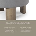 thumbnail image 2 of Maven Lane Celia Contemporary Upholstered Ottoman with Refined Grey Wood Finish, 2 of 6