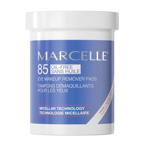 Almohadillas desmaquillantes Marcelle, sin aceite, para ojos sensibles, 85 almohadillas