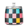 thumbnail image 7 of Yayeee Ashtray with Lid for Cigarette Smokeless Stainless Steel Home Ash Holder, Pink Checkered Pattern, 7 of 7