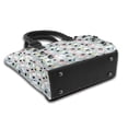 thumbnail image 3 of Lsque Colorful Hat Snowman Pattern Leather Rivet Shoulder Bag – Elegant Genuine Leather & Microfiber PU Crossbody with Detachable Adjustable Strap, 3 of 5