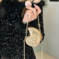 thumbnail image 4 of Mini Alloy Seashell Crossbody Bag Stylish Women's Shoulder Purse Compact Makeup Clutch For Everyday, 4 of 8