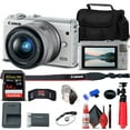 thumbnail image 1 of Canon EOS M100 Mirrorless Camera 24.2MP + 15-45mm Lens Bundle 64GB Kit White (International Model), 1 of 3