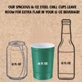 thumbnail image 3 of Vasos Party Cups Steel Chill, 473 ml, paquete de 12, verdes, 100% reciclables, 3 of 7