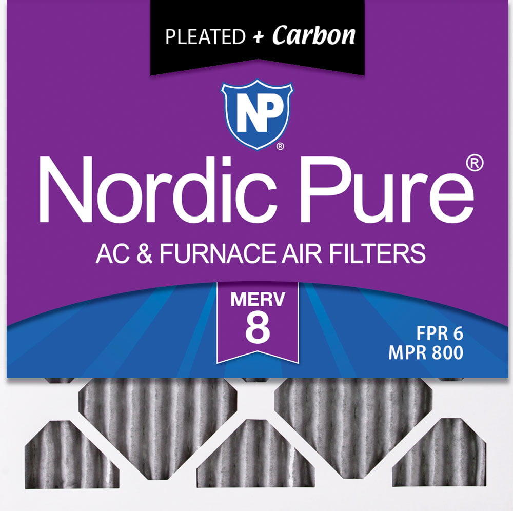 Nordic Pure 18x18x1 Exact MERV 8 Pleated AC Furnace Air Filters 3 Pack