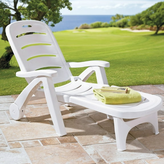 BrylaneHome Resin Folding Lounger