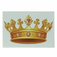 thumbnail image 1 of Queen Cutting Board, Crown with Pale Pink Gemstone Antique Tiara Nobility Cartoon, Decorative Tempered Glass Cutting and Serving Board, Small Size, Orange and Rose, by Ambesonne, 1 of 1