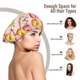 thumbnail image 6 of Yellow Pink White Donut Print Silk Bonnet for Sleeping Women Men, Adjustable Elastic Satin Bonnet Bonnet for Sleeping, Soft Similar Silk Curly Cuteness Hair Bonnet for Sleeping, 6 of 7