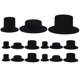 thumbnail image 1 of 15 mini sombreros de payaso de fieltro negro para manualidades, adorables sombreros de copa, accesorios para muñecas, proyectos de bricolaje, decoraciones de fiesta, suaves y cómodos, 1 of 7