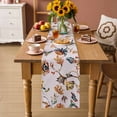 thumbnail image 2 of Pink Spring Floral Table Runner 72 Inches, Summer Botanical Vintage Birds Bed Runner Dresser Scarves Tabletop for Indoor Outdoor Parties/Ceremony/Banquet, 16" x 72", 2 of 8