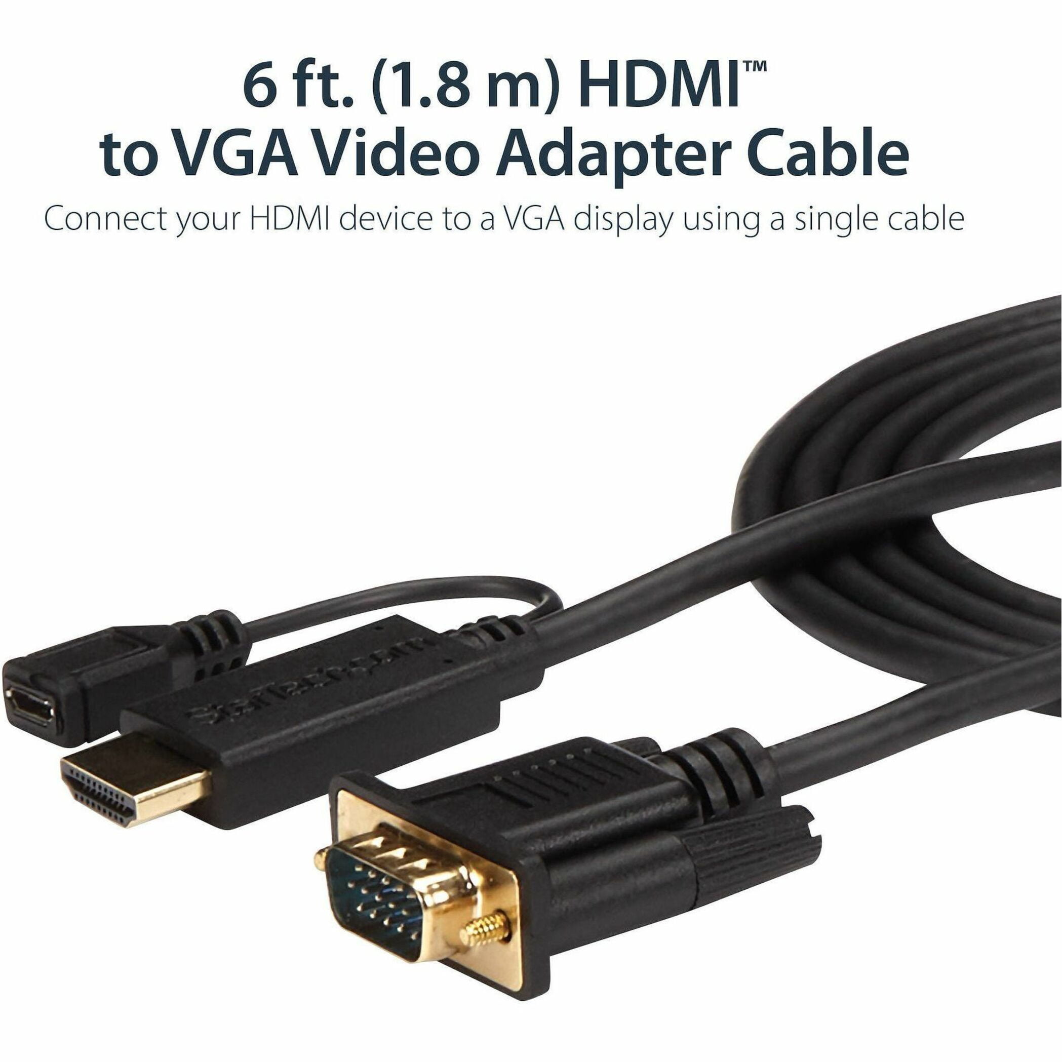 StarTech 6' HDMI to VGA Active Converter Cable