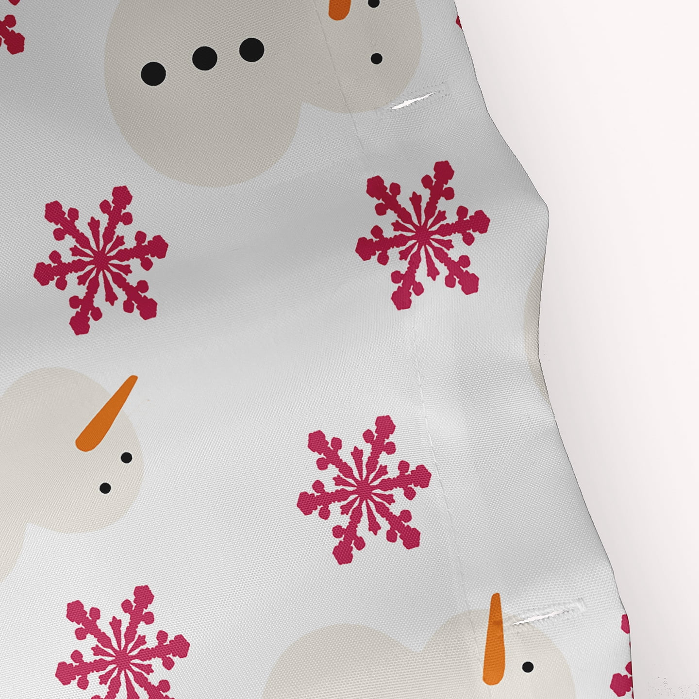Simply Daisy 70" W x 73" L Snow Men In Snowstorm Shower Curtain, Holiday Pink [1 Ct]