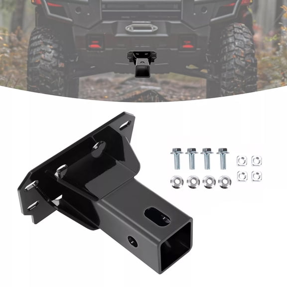 Black Front 2" Receiver Hitch For Polaris Ranger 1000 XP / Northstar 2018-2024