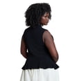thumbnail image 2 of ELOQUII Women's Plus Size Mockneck Peplum Sweater, 2 of 3