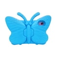 thumbnail image 6 of ELEHOLD Cute Kids Case for iPad Mini 6th Generation 8.3" (2021) Kids Friendly EVA Butterfly Wings Kickstand Heavy Duty Rugged Shockproof Protective Case for iPad mini 6,Blue, 6 of 7