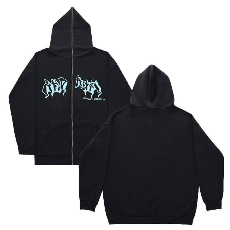 Zip Up Hoodie Men Versatile Letter Print Long Sleeve Hoodies Zip Up Hoodie Men Versatile Letter Print Long Sleeve Hoodies
