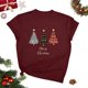 thumbnail image 1 of Blusas para las Mujeres Casual, Navidad Impresión Cuello Redondo Blusa de Moda, Fiesta de Fiesta Camiseta Top, 1 of 1